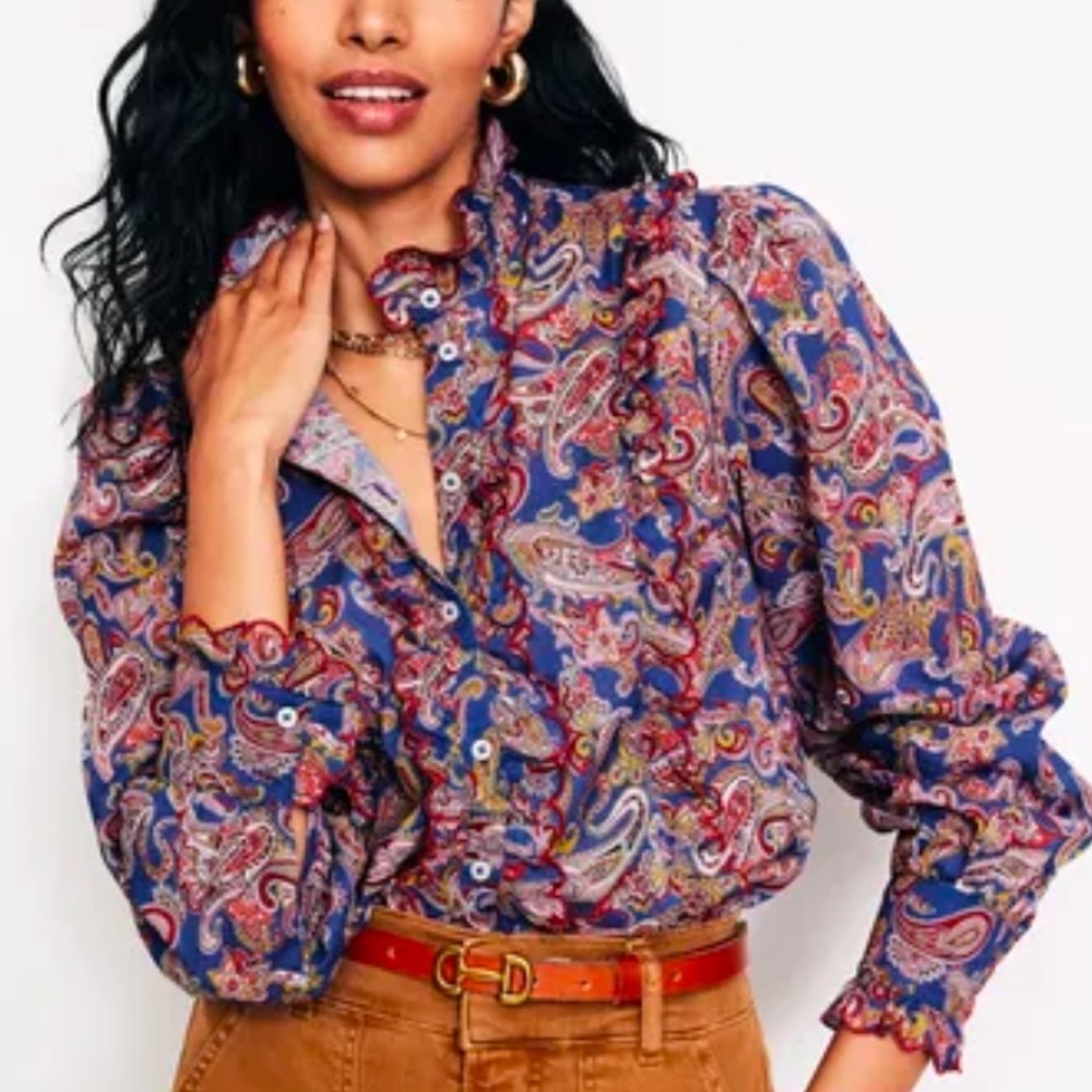 Boden Multicolor Paisley Button Down Shirt